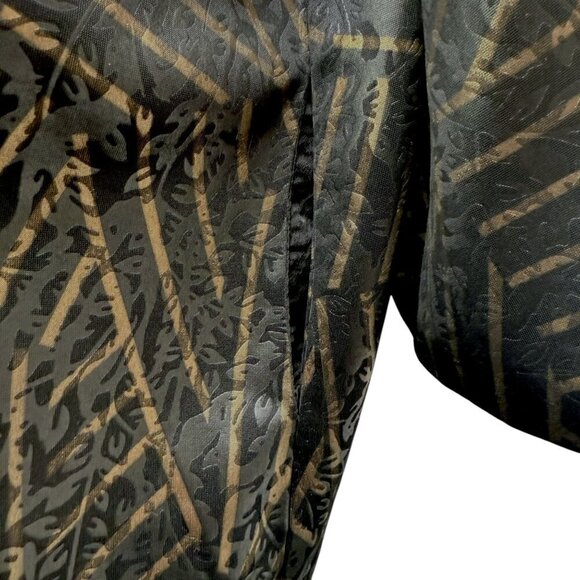LIOR Paris Jacket Size Large Womens Modern Artsy Black Tan Geo Print - Picture 10 of 12